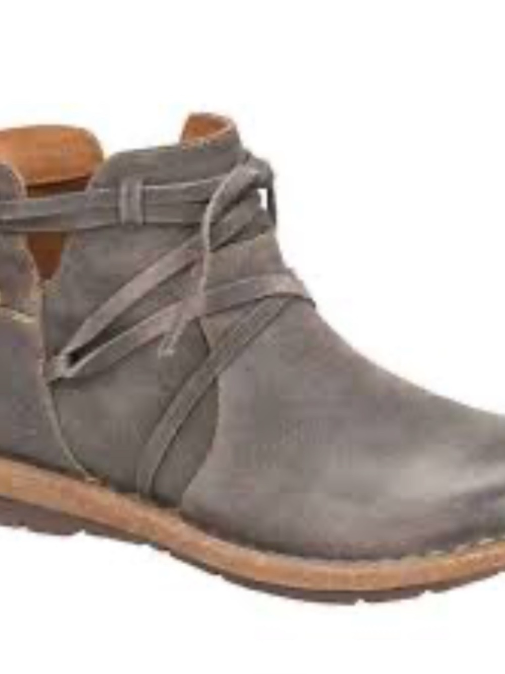 Børn Tarkiln Leather/Suede Wrap Ankle Booties Size 8/Euro 39